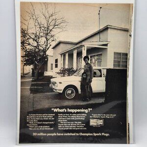 Vintage Champion Spark Plugs Whats Happening? LIFE Magazine Print Ad